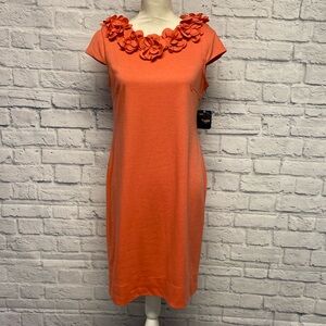 NWT Just…Taylor Rosette Collar Cap Sleeve Dress Size 8
